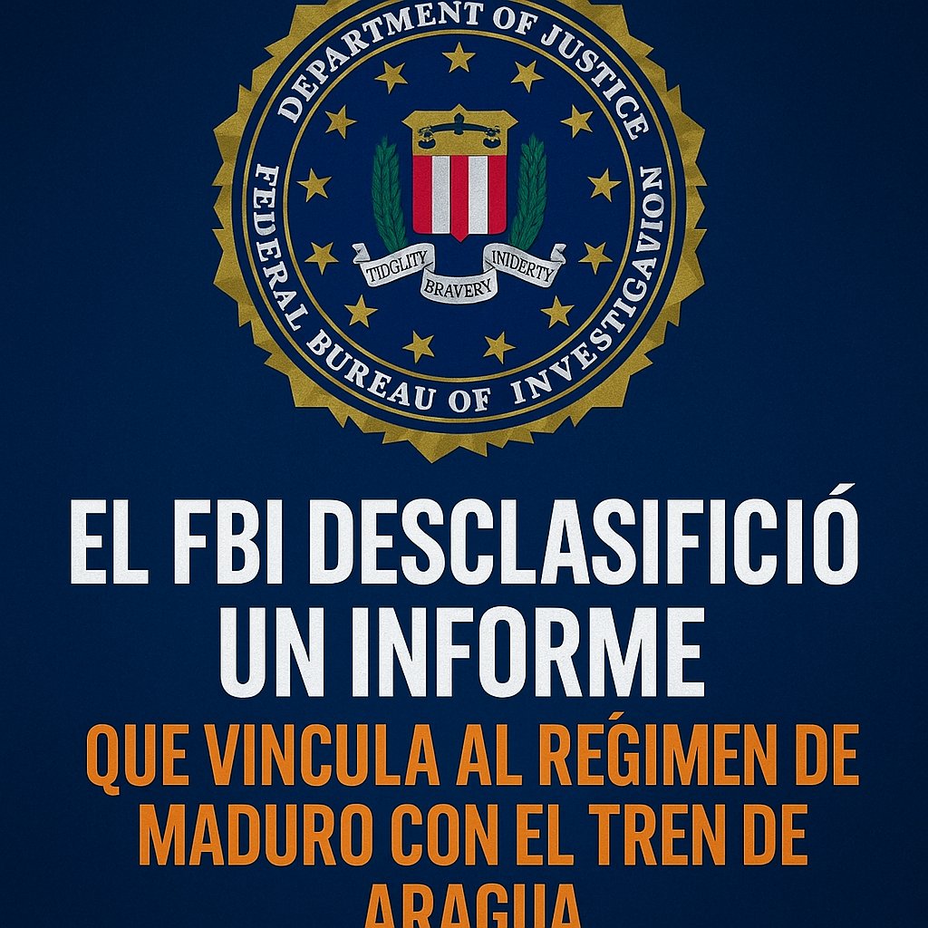 El FBI desclasificó un informe que vincula al régimen de Maduro con el Tren de Aragua.

Un documento de 15 páginas revela cómo esta banda criminal opera fuera de Venezuela con apoyo del chavismo. Te explico los puntos clave: 👇