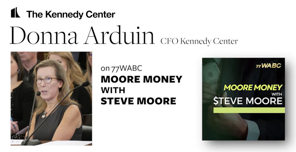 The Kennedy Center (@kencen) on Twitter photo As Donna Arduin, Chief Financial Officer of the Kennedy Center, has proudly shared: “We have now truly balanced the budget.”
Listen to what Donna shared with <a href="/StephenMoore/">Stephen Moore</a> on Moore Money—from our newly balanced budget to the ability of unleashing bold, creative ideas from the As Donna Arduin, Chief Financial Officer of the Kennedy Center, has proudly shared: “We have now truly balanced the budget.”
Listen to what Donna shared with <a href="/StephenMoore/">Stephen Moore</a> on Moore Money—from our newly balanced budget to the ability of unleashing bold, creative ideas from the