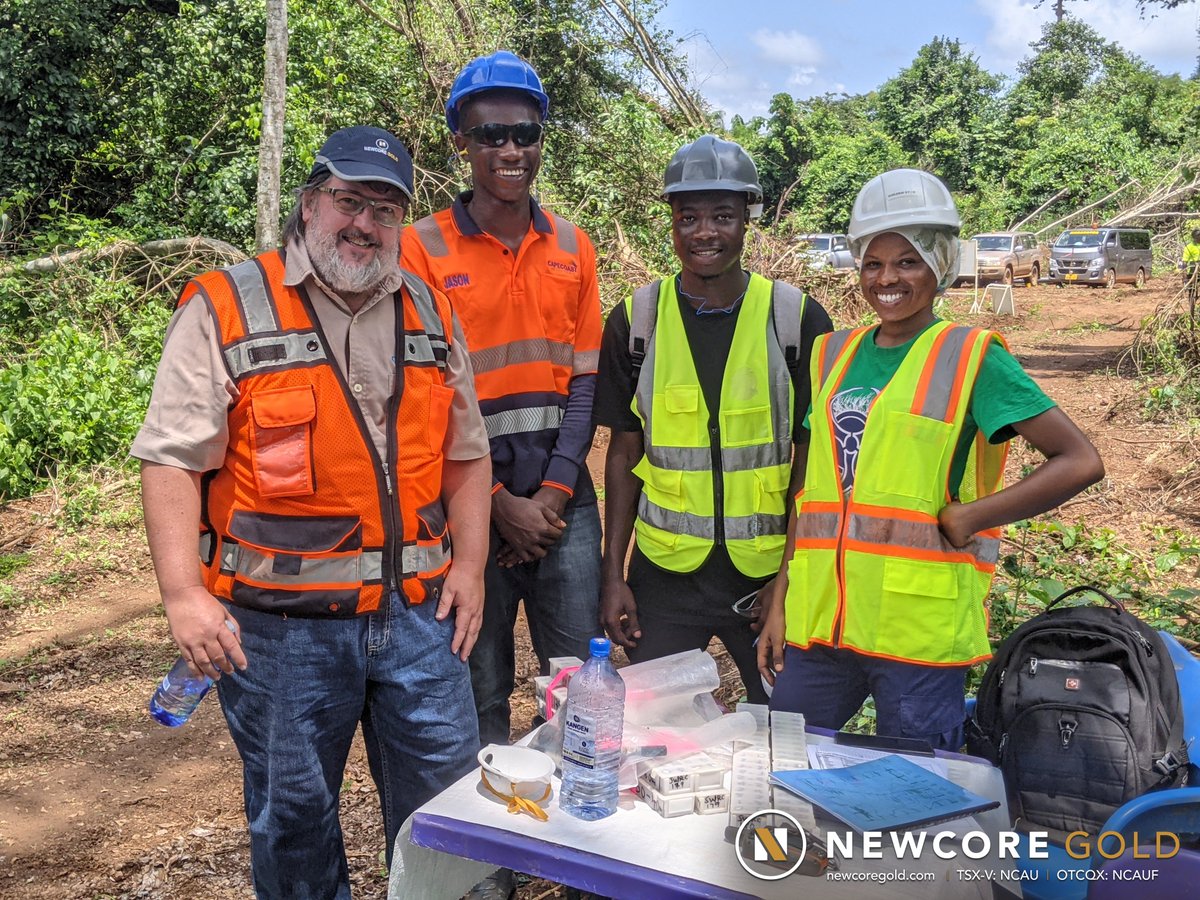 Newcore Gold (@newcoregold) on Twitter photo *Snapshots from Site* 📸: VP Exploration Greg Smith (<a href="/GregNCAU/">Gregory Smith</a>) at Newcore Gold's Enchi Gold Project in Ghana, standing with students from the University of Mines and Technology (UMaT) (<a href="/UMaTedugh/">University of Mines and Technology (UMaT)</a>). The students were hosted at Enchi for a two week rotation to learn various *Snapshots from Site* 📸: VP Exploration Greg Smith (<a href="/GregNCAU/">Gregory Smith</a>) at Newcore Gold's Enchi Gold Project in Ghana, standing with students from the University of Mines and Technology (UMaT) (<a href="/UMaTedugh/">University of Mines and Technology (UMaT)</a>). The students were hosted at Enchi for a two week rotation to learn various