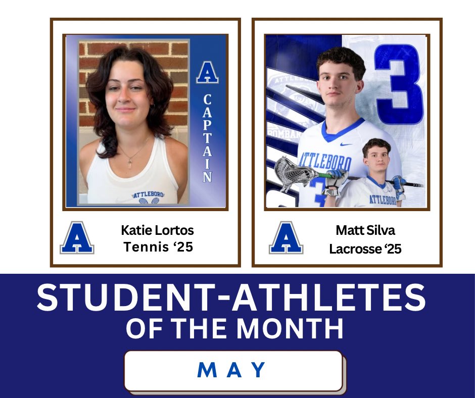 Mark Houle (@aboroathletics) on Twitter photo Congrats to Student Athletes of the Month for May: Katie and Matt 🙌
<a href="/AHS_Bluepride/">Attleboro High</a> <a href="/VarsityBooster/">Attleboro Varsity Booster Club</a> Congrats to Student Athletes of the Month for May: Katie and Matt 🙌
<a href="/AHS_Bluepride/">Attleboro High</a> <a href="/VarsityBooster/">Attleboro Varsity Booster Club</a>
