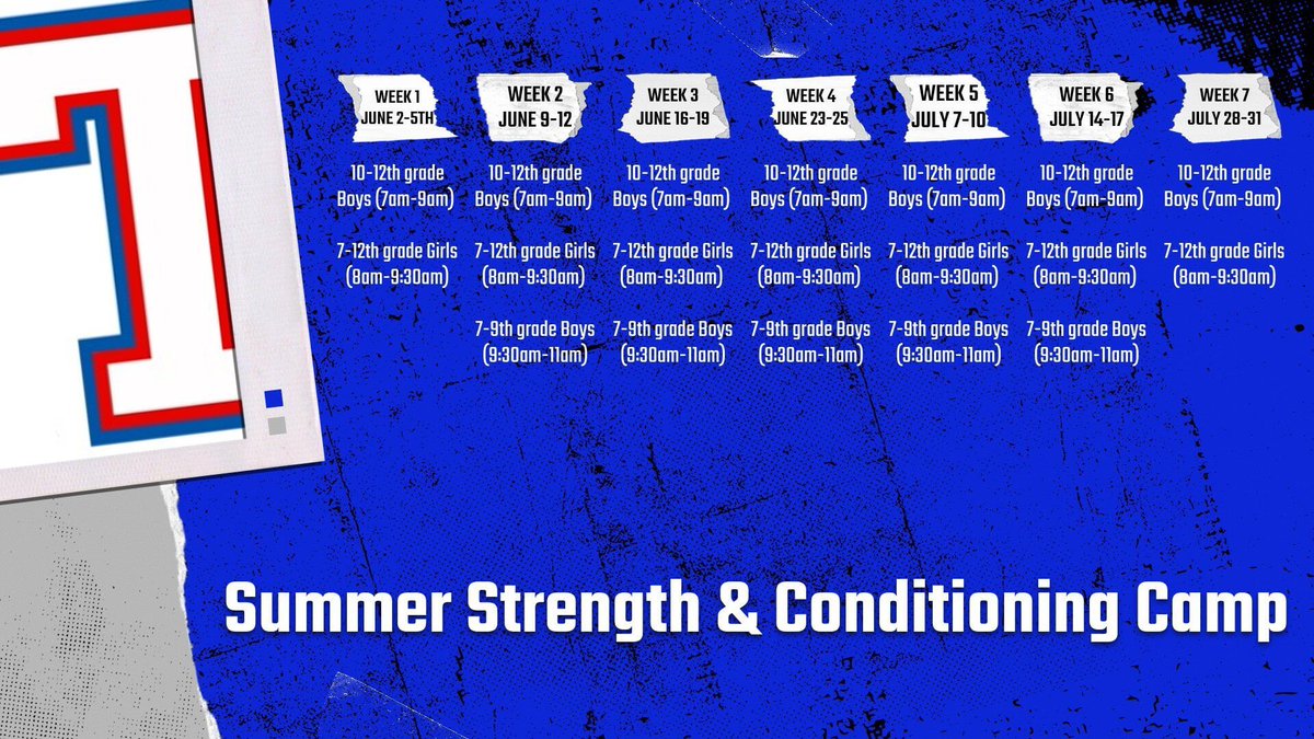 🚨🚨TISD Athletic Summer Paperwork Turn in:

Temple HS Athletic Performance Complex
(415N 31st, located between Home side of the football field and baseball field)

Days of Summer S&amp;C Camp
7am-10am <a href="/TempleISD/">Temple ISD</a> <a href="/templewildcats/">Temple Wildcats</a> <a href="/BonhamTISD/">Bonham Middle</a> <a href="/LamarTISD/">Lamar Middle</a> <a href="/TravisTISD/">Travis Science Academy</a>