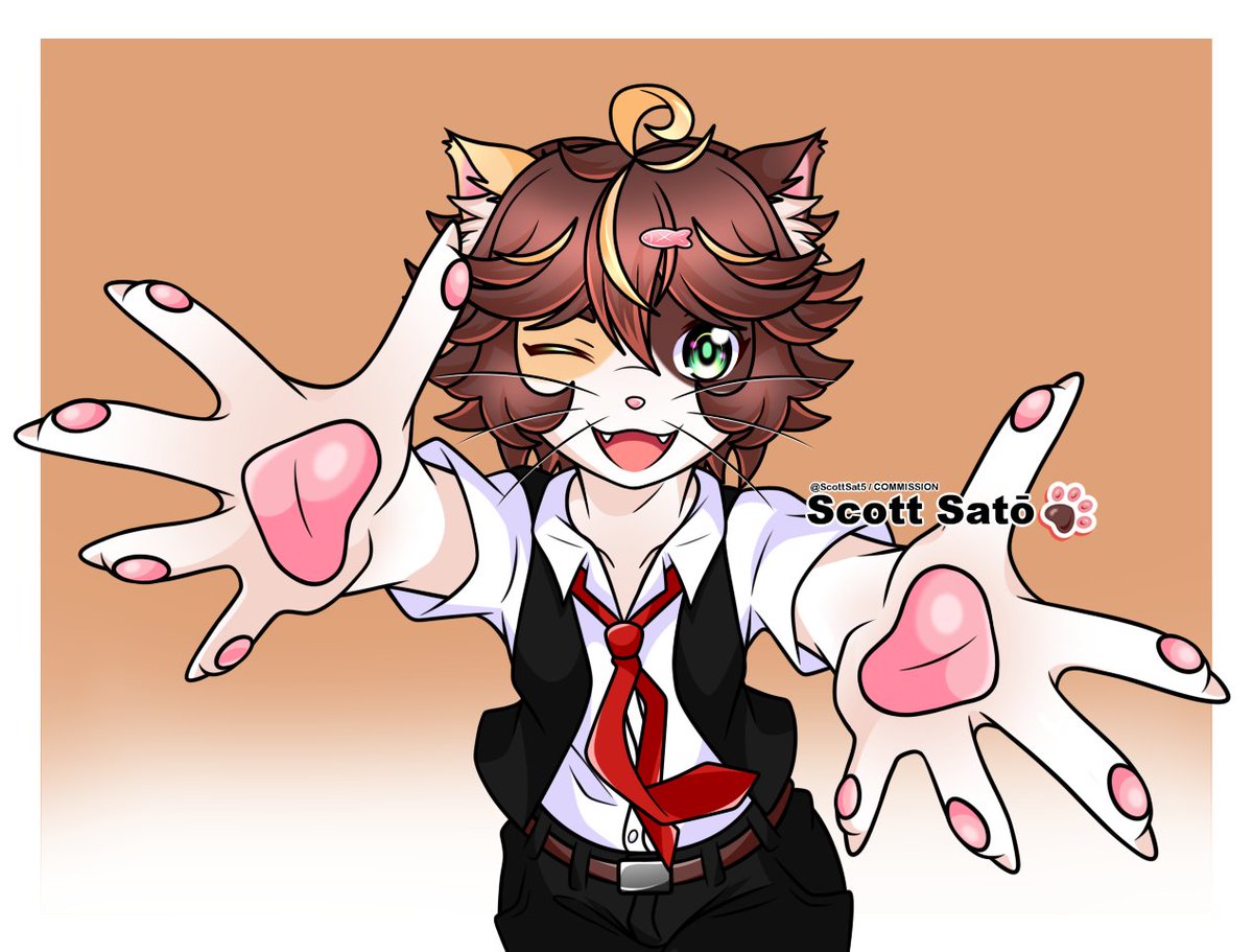 ScottSat04's tweet photo. 3.😺✨🧡
#furry 
#furryartist 
#illustration https://t.co/nd8oZ4Gf67