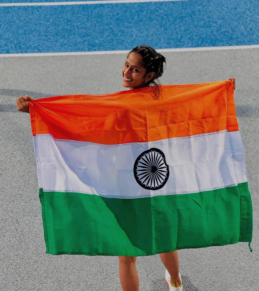 Our girl Pooja after becoming 1st 🇮🇳 athlete in 25 years to win High Jump Gold at Asian Championships ✨ 

#AAC2025