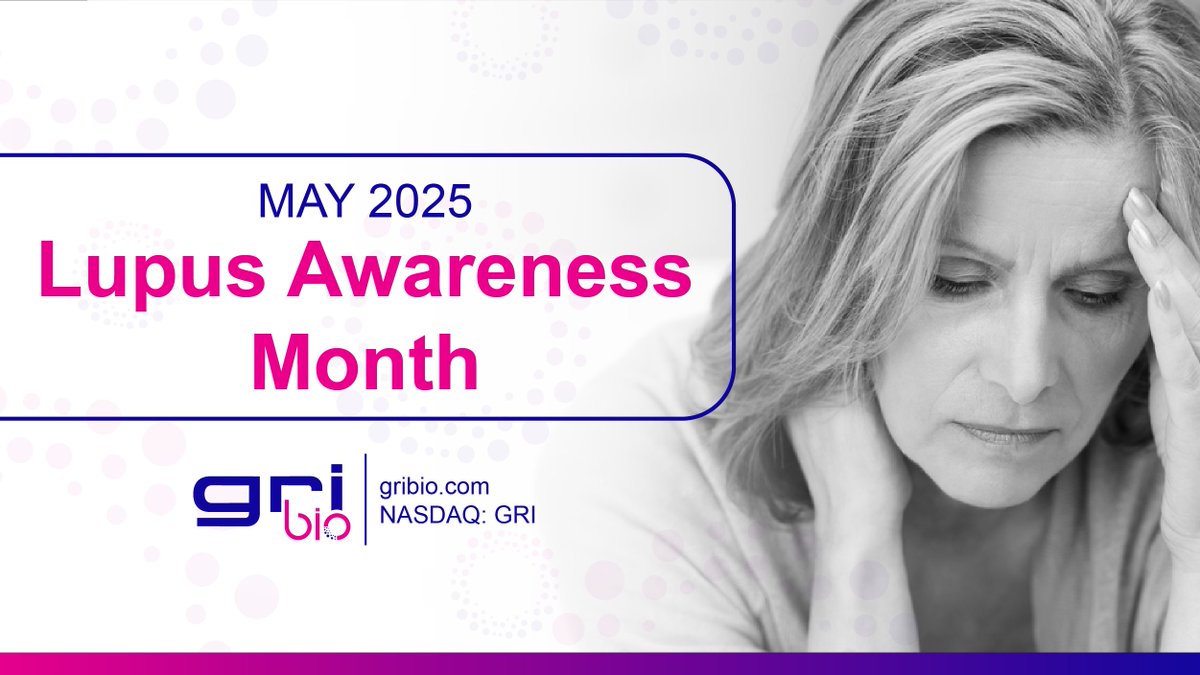 GRI Bio, Inc. (@gri_bio) on Twitter photo The end of #LupusAwarenessMonth is just the beginning. Together, we have the power to make lupus visible and push for the support and solutions those living with lupus deserve.
Letās keep the fight going: bit.ly/3Lk8csv
$GRI <a href="/LupusOrg/">Lupus Foundation of America</a> #MakeLupusVisible The end of #LupusAwarenessMonth is just the beginning. Together, we have the power to make lupus visible and push for the support and solutions those living with lupus deserve.
Letās keep the fight going: bit.ly/3Lk8csv
$GRI <a href="/LupusOrg/">Lupus Foundation of America</a> #MakeLupusVisible