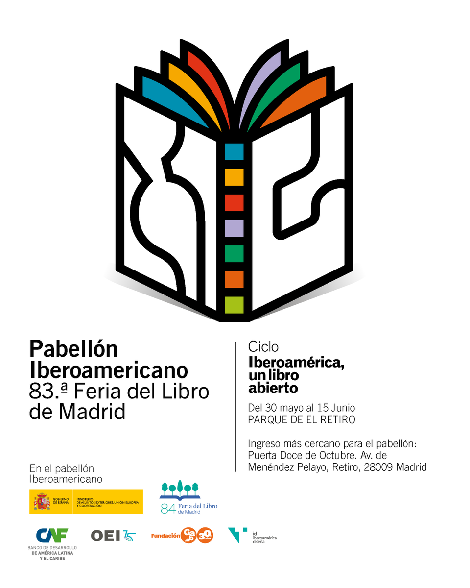 📣 ¡Atención, amantes de la literatura!
👀 Desde hoy y hasta el 15 de junio, el Pabellón Iberoamericano será el corazón de la cultura en la @ferialibromadrid.

📖 #IberoaméricaUnLibroAbierto llega con una programación que celebra nuestra diversidad con debates, talleres,