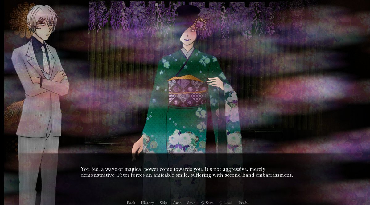The teahouse is open! The next instalment of the Folklore series 'Shishi-odoshi Full ver.' is here!  seraten04.itch.io/shishiodoshi
🍵 Fully voiced
👹 8000 words
🍡 4 endings
 #visualnovel #vndev