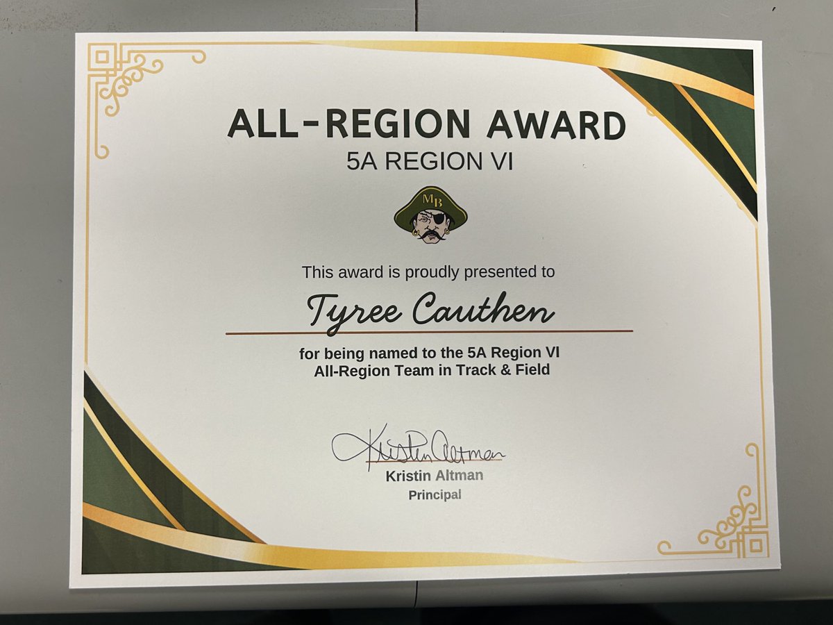 Blessed to receive All-Region Award for Track and Field!! #AGTG <a href="/MBSeahawks_FB/">MB Football</a>