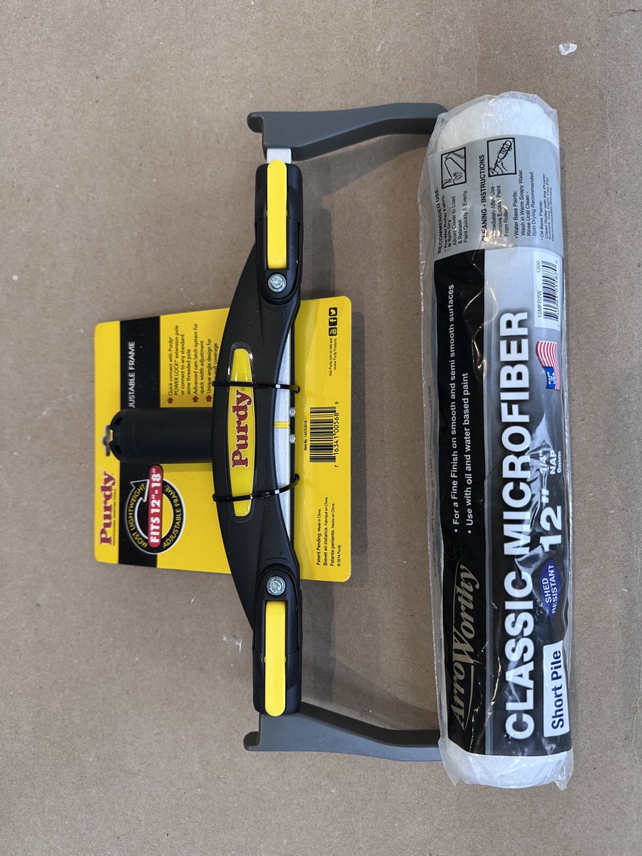 Rolling walls and ceilings? This is the ideal combination. Even weight distribution as the frame supports the roller both ends, compared to a traditional roller frame.