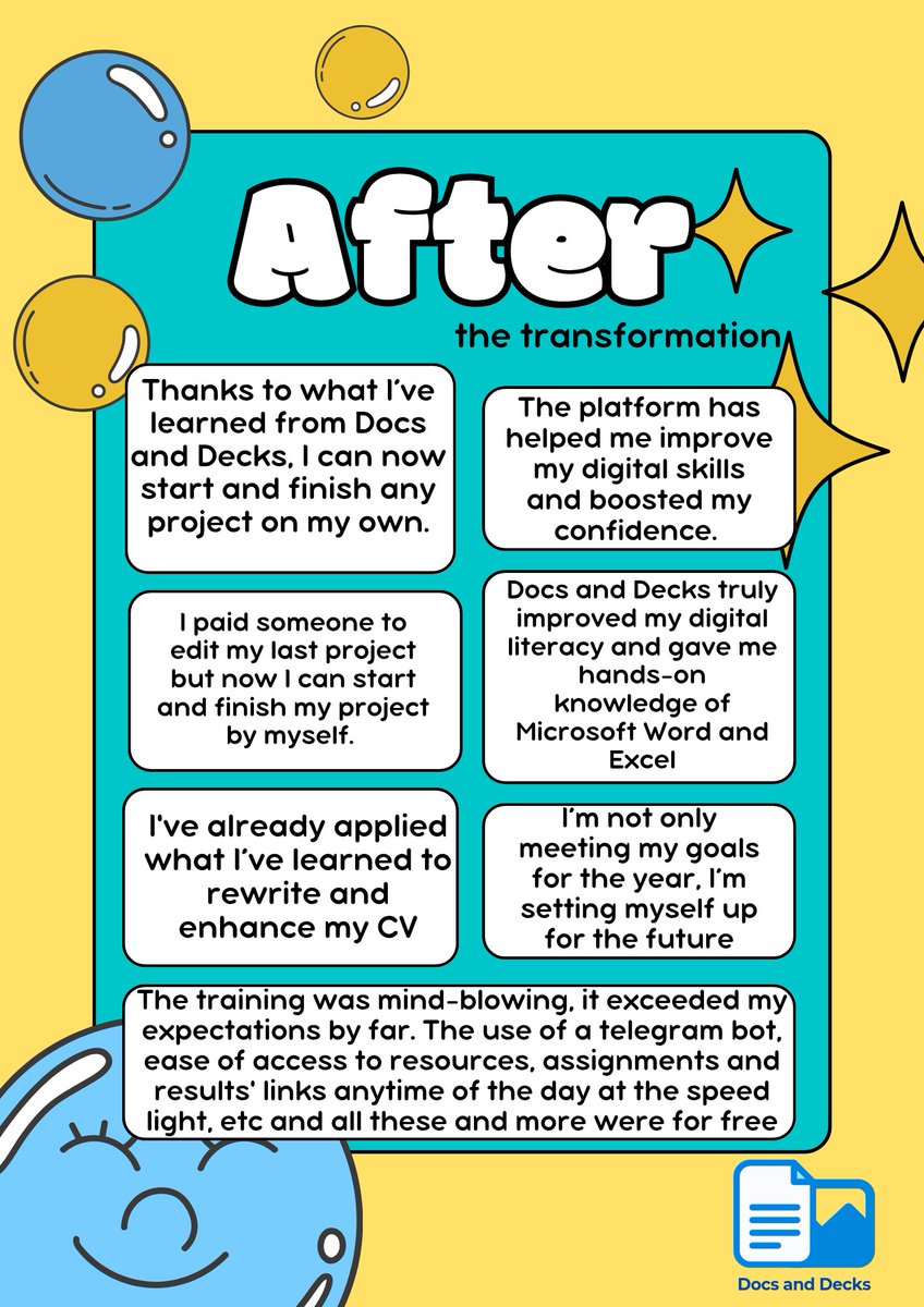 docsdecks's tweet image. They came to learn the basics.

They left confident, skilled and presentation-ready.

That’s the Cohort 1 effect.
Cohort 2 is coming 

#OfficeTraining #BeforeAfter #ExcelTips
#DnD #GapBridgers