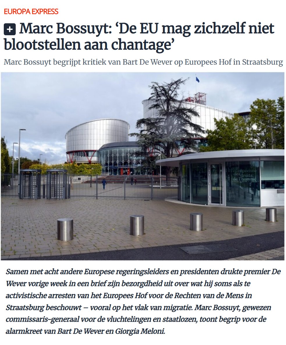 Bart_DeWever's tweet image. Emeritus voorzitter van het Grondwettelijk Hof Marc Bossuyt is een verstandig man wiens opinie over internationaal- en migratierecht ik zeer waardeer.
Lees hier een kort en bevattelijk interview met hem over de open brief die ik ondertekende met acht andere Europese leiders. 👇…