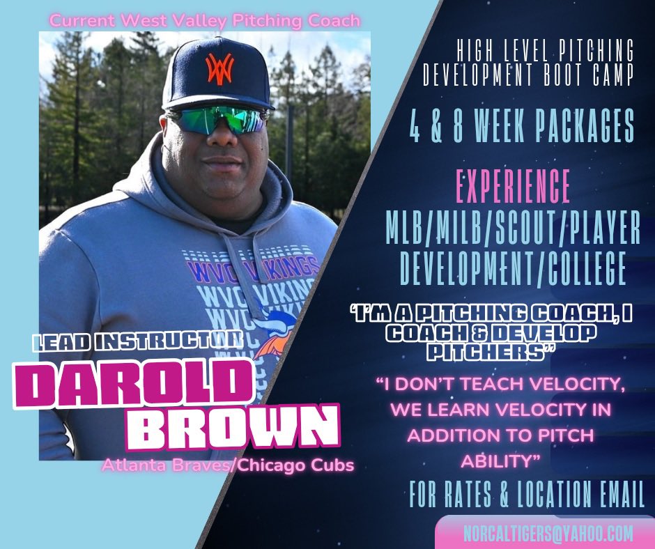 PROSHOW2121's tweet image. Club Breezy Presents…
Summer Pitching Bootcamp
4 Week Program
June 16th- Sept 5th
Mondays/ Wednesdays 12pm &amp;amp; 3:30
Tuesdays &amp;amp; Thursdays 12pm &amp;amp; 3:30
Location: Los Gatos,Saratoga,Campbell @showcaliball @NorcalScouts @westcoastpreps_ @TroskyBaseball @BayAreaWS @California_PG
