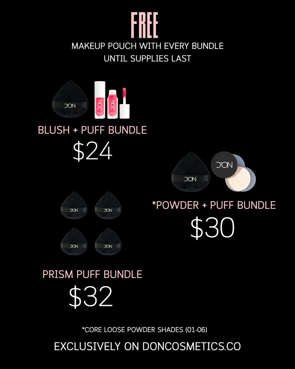 Actually, more is LESS over here! 

Bundles available now on doncosmetics.co