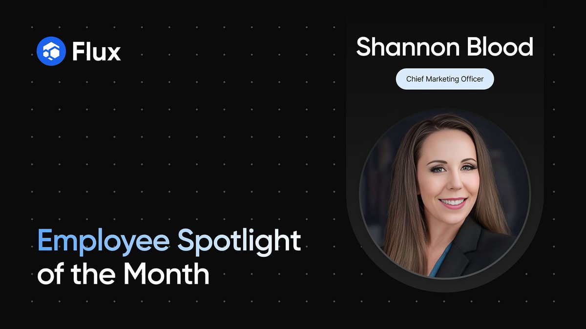 Flux I Decentralized Cloud (@runonflux) on Twitter photo For our employee spotlight for May...
Meet <a href="/ShannonInAZ/">Shannon Blood</a> our Chief Marketing Officer at InFlux Technologies.
From the cold heights of Valdez, Alaska, to the fast lane of global marketing, Shannon brings strategy, creativity, and clarity to everything she does. For our employee spotlight for May...
Meet <a href="/ShannonInAZ/">Shannon Blood</a> our Chief Marketing Officer at InFlux Technologies.
From the cold heights of Valdez, Alaska, to the fast lane of global marketing, Shannon brings strategy, creativity, and clarity to everything she does.