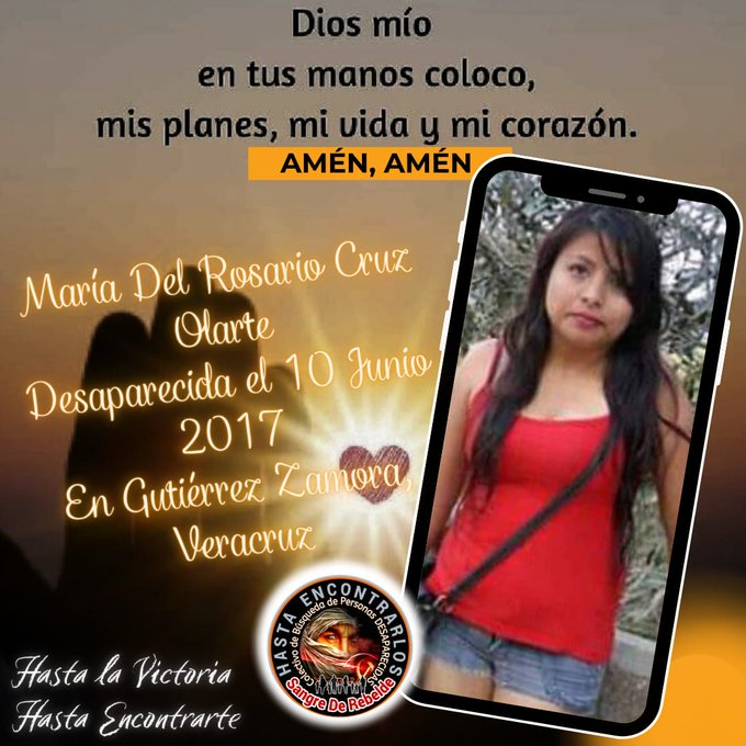 <a href="/JavosMerol/">Javier Garnica</a> <a href="/luna_verdad/">Luna Con La Verdad</a> <a href="/bpg1120/">Blanca Ponce</a> <a href="/EstoyAqu4/">Estoy Aquí</a> <a href="/Monix139/">Mónica AV 🇲🇽 🇷🇺 🇵🇸 🇨🇴 🌙⭐🍃</a> <a href="/Josebautista002/">Jose Bautista 🇲🇽🇵🇸</a> <a href="/supermanchairo/">superman chairo</a> <a href="/tonygucasi/">Tony Gucasi</a> <a href="/alfredo81072805/">Alfredo resucitado 🙏🙏</a> <a href="/epigmenioibarra/">epigmenio ibarra</a> <a href="/LupitaRivera453/">LupitaObradorista</a> #TodosEnLaBúsqueda 
#HastaEncontrarla 
#AyudaleARegresarACasa 
#Tebuscamos 
#MariaDelRosarioCruzOlarte 
#Desaparecida #Veracruz
<a href="/botDesaparecidx/">BotDesaparecidx</a>
#RTsSolidarios
<a href="/06Mala1980/">@06Mala1980</a>
<a href="/JavosMerol/">Javier Garnica</a>
<a href="/LupitaRivera453/">LupitaObradorista</a>
<a href="/bpg1120/">Blanca Ponce</a>
<a href="/SeleneA50115504/">Selene Alvarez</a>
<a href="/OlarteLeonor/">Leonor Olarte</a>
<a href="/CeliaAcuaMoren1/">Celia Acuña Moreno</a>
<a href="/NormaGu10196522/">Norma Guadalupe Castro Navarro</a>