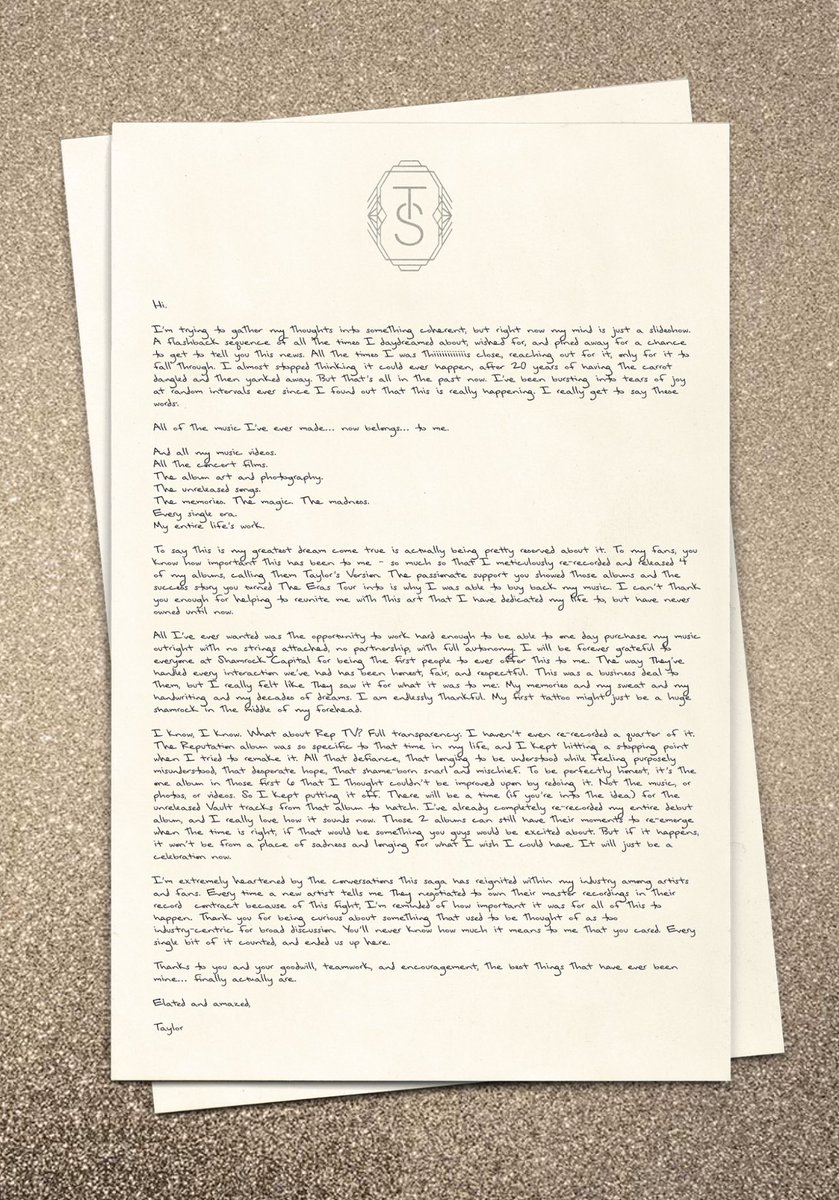 TaylorSwiftCR's tweet image. We are celebrating with you Tay! ✨ You DESERVE IT! 🤍 @taylorswift13