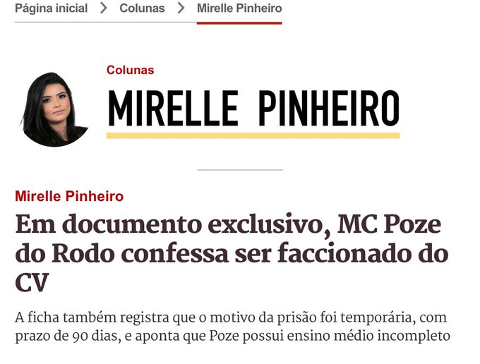 Arthur do Val - Mamaefalei ⬛️⬜️🟨 (@arthurmoledoval) on Twitter photo A líder do PSOL, <a href="/taliriapetrone/">Talíria Petrone</a>, ainda vai bancar a desentendida e fingir que esse sujeito é só um cantor?
Confesso do CV, ex-traficante e um dos braços da "cultura" de exaltação ao crime — mas tratado como artista pela esquerda. A líder do PSOL, <a href="/taliriapetrone/">Talíria Petrone</a>, ainda vai bancar a desentendida e fingir que esse sujeito é só um cantor?
Confesso do CV, ex-traficante e um dos braços da "cultura" de exaltação ao crime — mas tratado como artista pela esquerda.