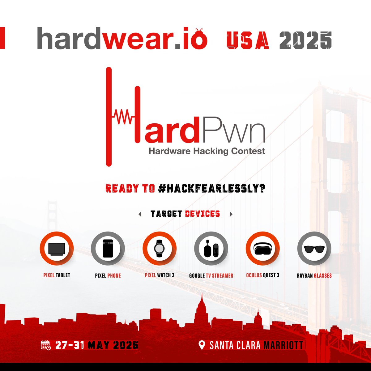 hardwear_io's tweet image. 🎯Phone, Tablet, watch—nothing is off limits at HardPwn! #hackfearlessly

Hack real-world embedded and IoT devices with full vendor approval. At #hw_ioUSA2025 find bugs, earn rewards, and maybe even land a job. It’s open season on hardware—are you in?

👉hardwear.io/usa-2025/hardp…