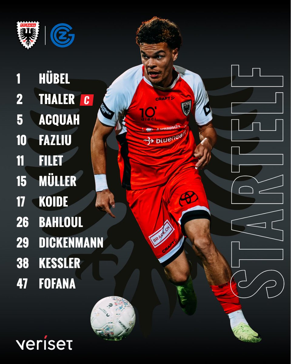 FCAARAU's tweet photo. Unsere Startformation gegen den Grasshopper Club Zürich (Anpfiff: 20.30 Uhr) #DasEschAarau #ZämeFörAarau #Veriset https://t.co/RhLxDDh8eA