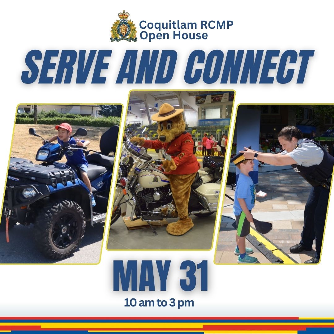 Only 1 more sleep till the 'Serve and Connect' Open House!

Rain or shine, specialized teams including ERT and Integrated Police Dog Services and more, will be here with live demos, interactive booths, and plenty of photo ops all day long. There's something for everyone!

Grab