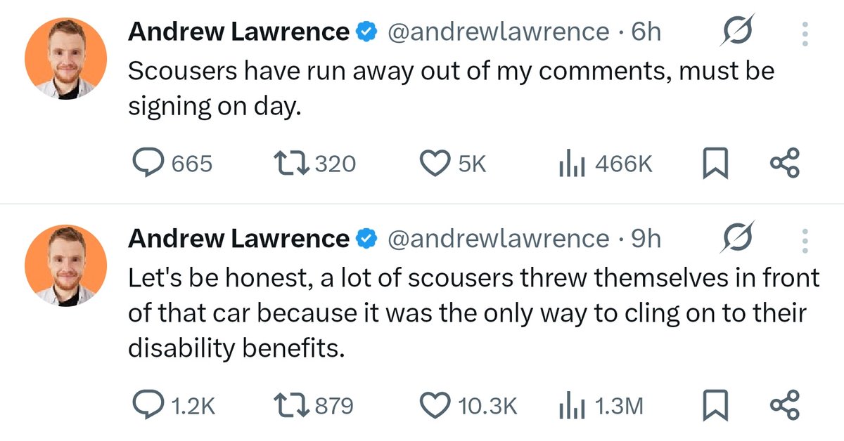 Absolutely dead patter this, you'd roll your eyes at this shit if you saw it from an anonymous 200-follower Footy Banter account, let alone a professional comedian