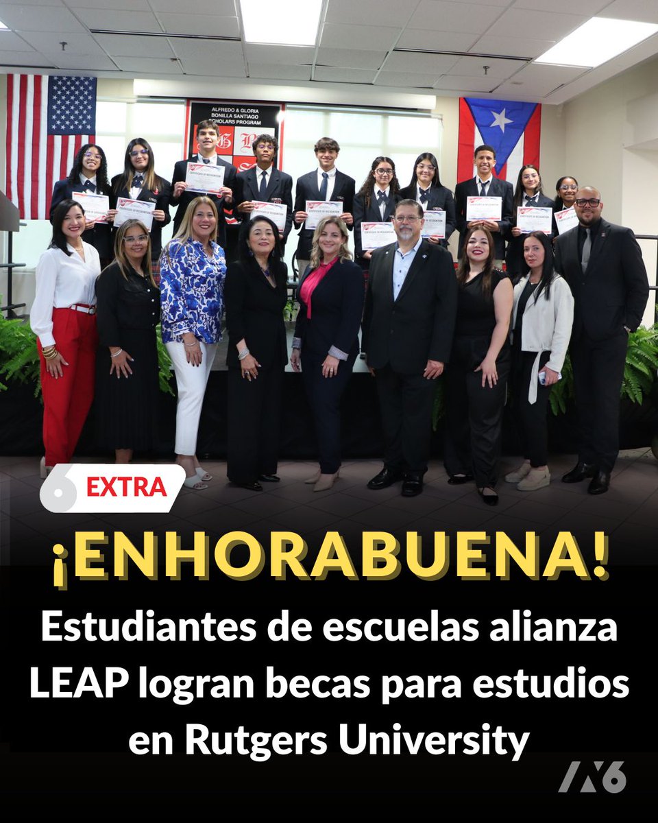 ¡FELICIDADES! Estudiantes de escuelas alianza LEAP logran becas para estudios en Rutgers University

La red de escuelas públicas alianza LEAP Social Enterprise celebró esta semana la entrada de 881 estudiantes al Programa del Fondo de Dotación de Becas Rutgers Alfredo &amp; Gloria