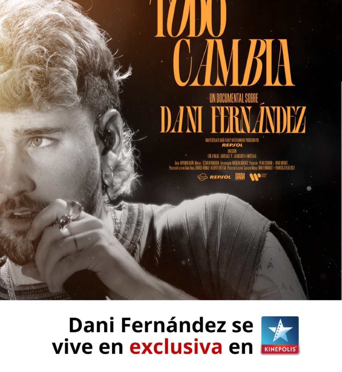 NEWS DANI FDEZ 🐺 (@newsdanifdez) on Twitter photo ¡Tenemos fecha!
¡Tenemos sitio!
Y… ¡Tenemos entradas! 🤪
No te pierdas “Todo cambia”, el documental de <a href="/DaniFdez/">Dani Fernández D.</a>, que se estrena en los cines Kinepolis el próximo 19 de junio 🎬
¡Hazte con tu ticket ya! 🫨
🎟️ kinepolis.es/movies/detail/… ¡Tenemos fecha!
¡Tenemos sitio!
Y… ¡Tenemos entradas! 🤪
No te pierdas “Todo cambia”, el documental de <a href="/DaniFdez/">Dani Fernández D.</a>, que se estrena en los cines Kinepolis el próximo 19 de junio 🎬
¡Hazte con tu ticket ya! 🫨
🎟️ kinepolis.es/movies/detail/…