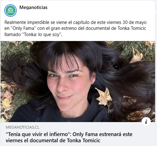 EL GROSERO LAVADO DE IMAGEN DE MEGA A TONKA TOMICIC : SE VIENE DOCUMENTAL. Así le lavan el cerebro a los chilenos y los delincuentes de los medios terminan como victimas, 5 años de periodismo para hacer un lavado de imagen a una mujer que participo en delitos si pisar una carcel.