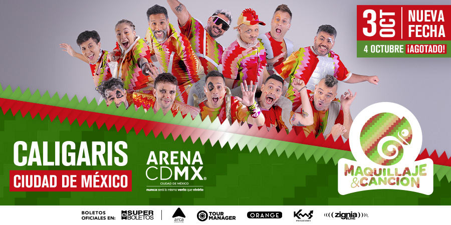 ArenaCdMexico's tweet image. ¡Porque ustedes lo pidieron! 🙌🏼

Abrimos una SEGUNDA FECHA de @LOSCALIGARIS en la #ArenaCDMX 🤡❤️

¡Vayan preparando su Maquillaje y Canción que nos vemos el 3 de octubre!

🎟 Venta general a partir de mañana en: superboletos.com