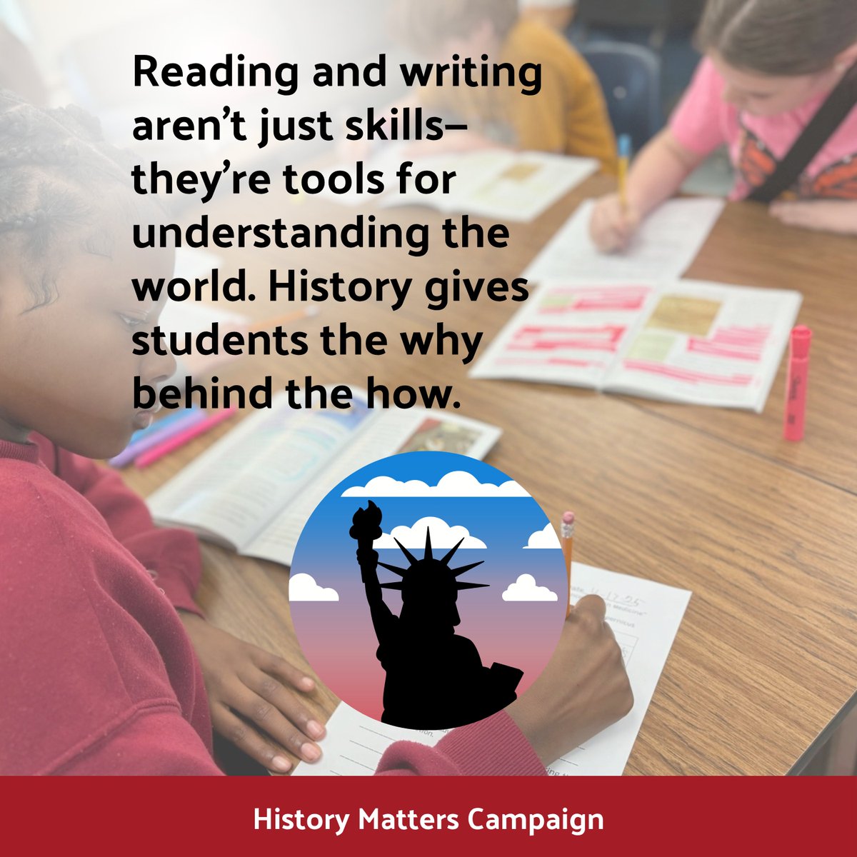 Reading and writing aren’t just skills—they’re tools for understanding the world. History gives students the why behind the how.

#HistoryMatters