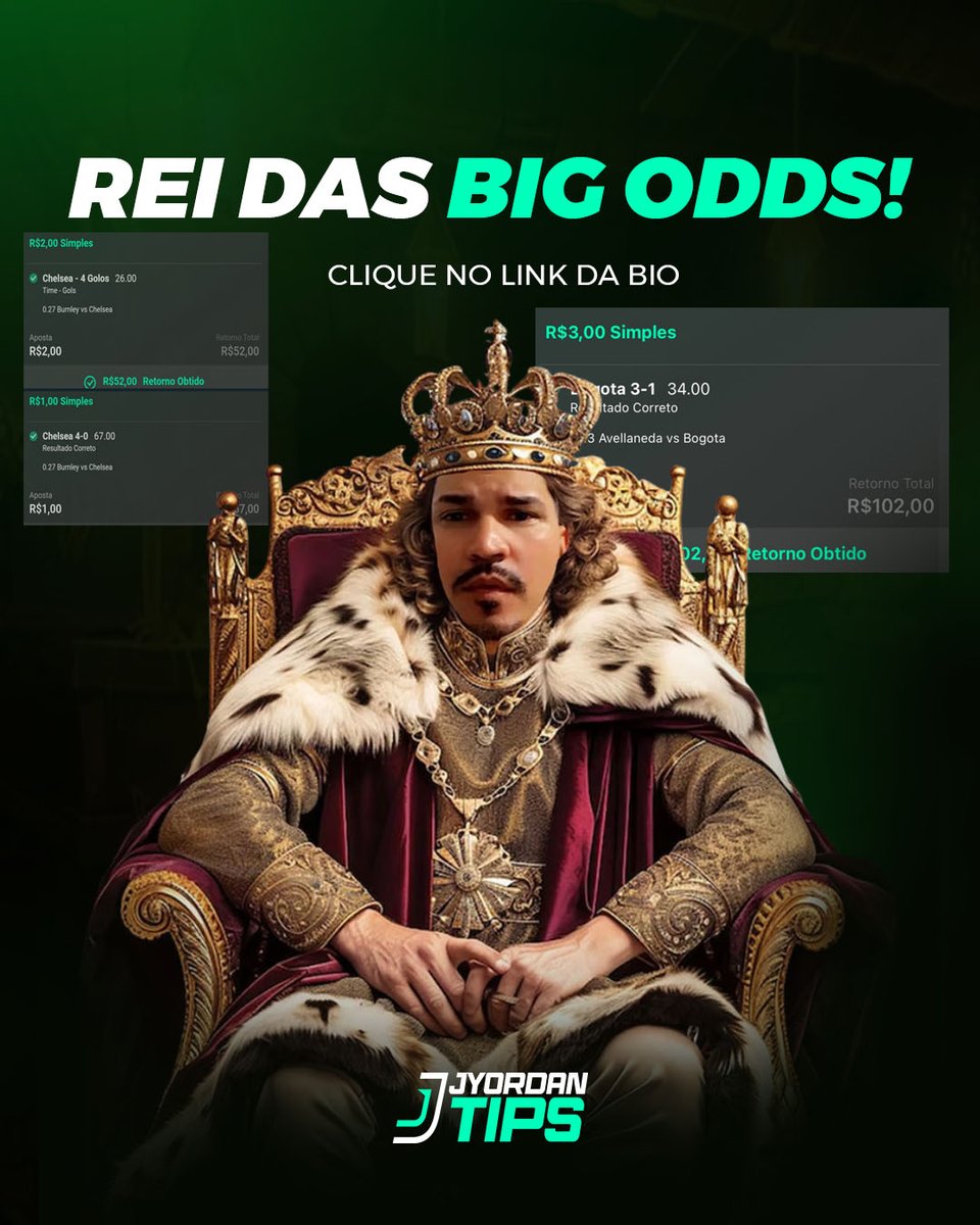 Vai ficar de fora? 

Vem fazer parte do maior canal de BIG ODDS DO BRASIL, quem está no canal está lucrando todos os dias. 

Comenta abaixo se já faz parte do nosso canal e qual foi a maior Big que já pegou!

Se ainda não faz parte, não perca tempo e clique no link da bio.