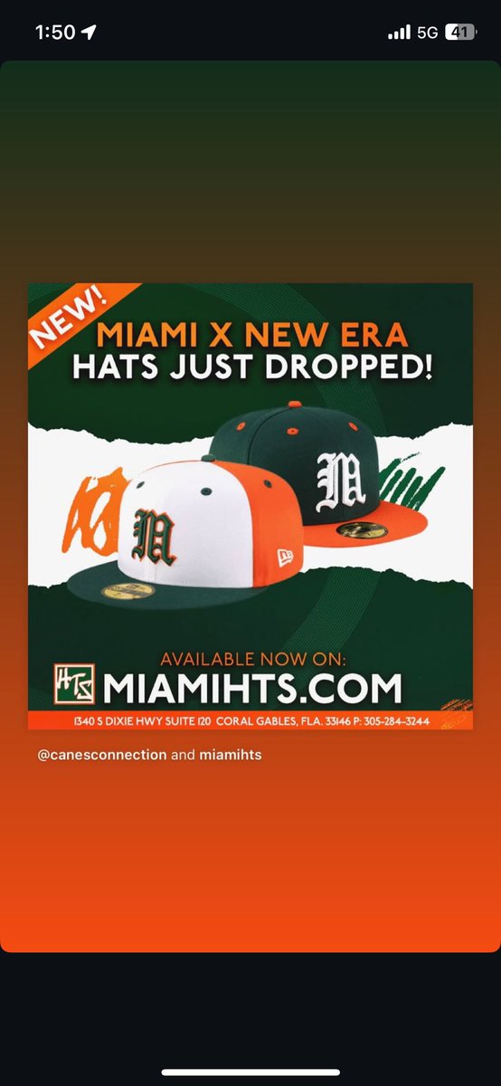 NEW DROP ALERT! 🔥The Miami x New Era hats are now available at @MiamiHTS !
Get yours now available in-store and online at 
miamihts.com/collections/he…