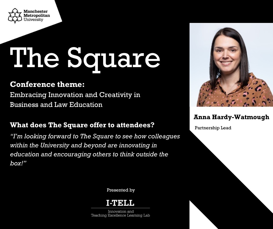 Meet Anna Hardy-Watmough, Partnerships Lead at #TheSquare2025!
Let’s think outside the box on innovation in education.
📍12 June | 9AM | Manchester Met
#ITELL