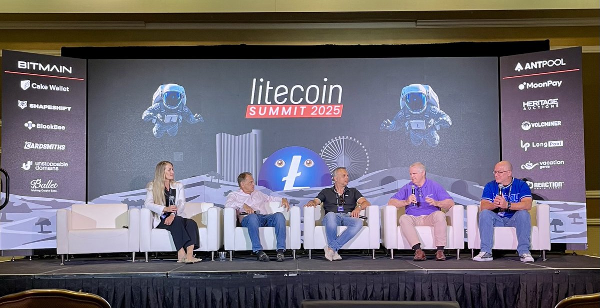 Litecoin Foundation ⚡️ (@ltcfoundation) on Twitter photo Litecoin Summit 2025: Our first panel of Day Two: "Crypto Payments and Rewards" with Merrick Theobald, Charlie Sullivan, John T Shave & Stefano Moretti with <a href="/megan_crypto/">CryptoMegan.ath</a> Litecoin Summit 2025: Our first panel of Day Two: "Crypto Payments and Rewards" with Merrick Theobald, Charlie Sullivan, John T Shave & Stefano Moretti with <a href="/megan_crypto/">CryptoMegan.ath</a>