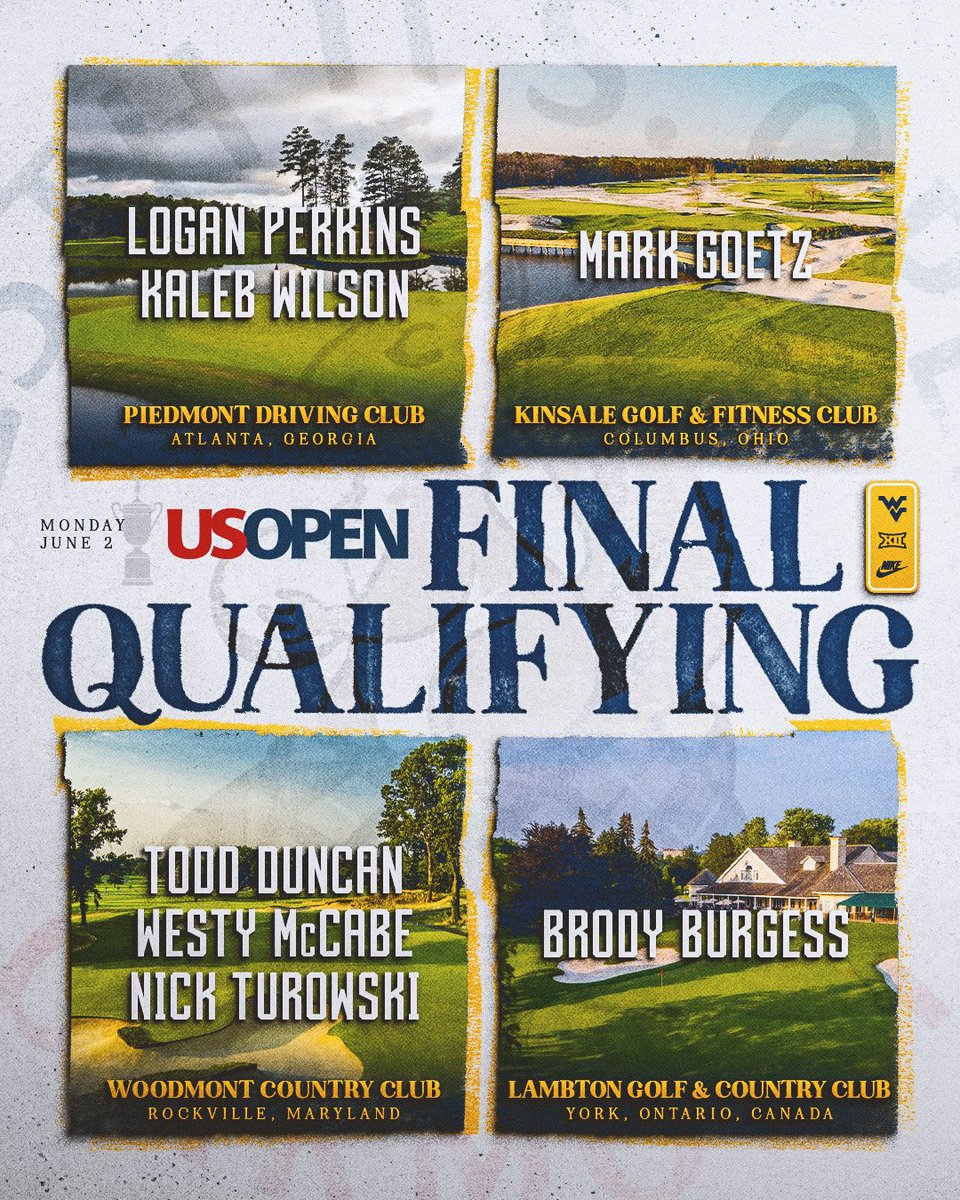 Good luck to our Mountaineers in the <a href="/usopengolf/">U.S. Open</a> Final Qualifying on Monday!