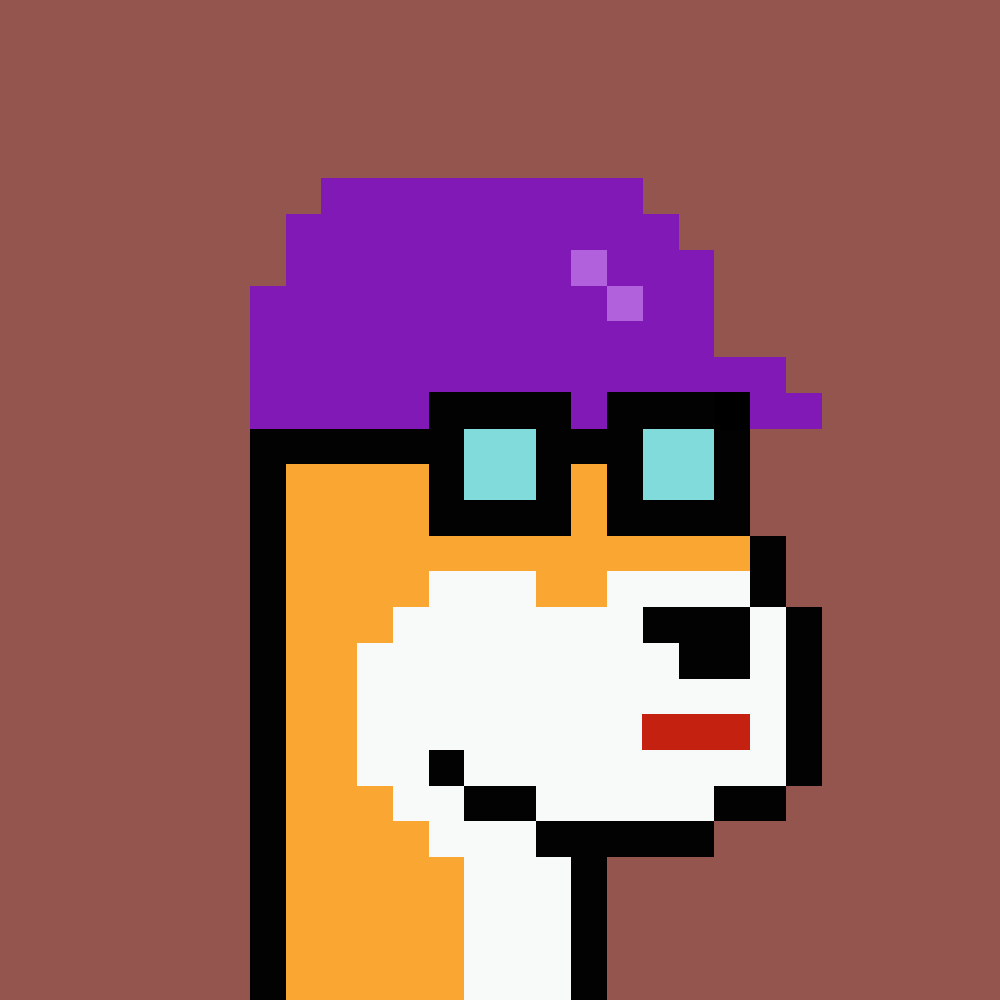 gm frens! much style! very purple! 🐕
