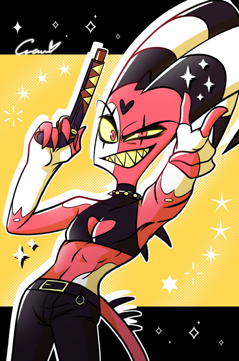 experimenting with different techniques and dynamic poses and this is what happened 💫

#helluvaboss #blitzo