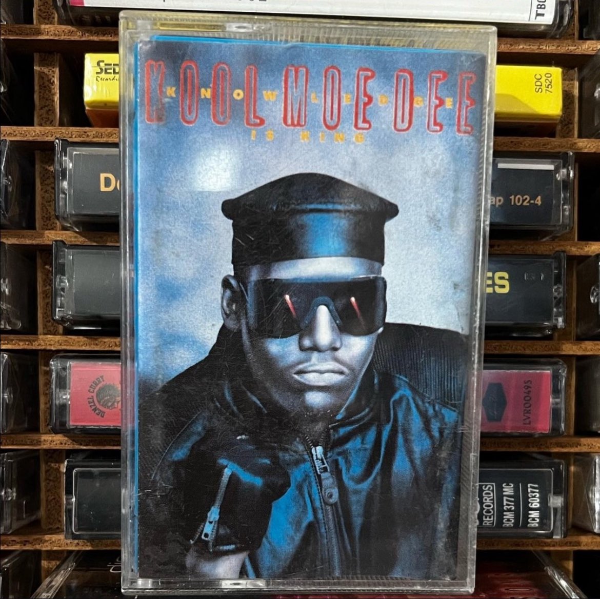 SethRock's tweet photo. 📼 Kool Moe Dee – Knowledge Is King (1989)
Released on Jive Records.
Peaked at #25 on Billboard 200, #1 on R&amp;B/Hip-Hop.
Certified gold.
Moe Dee in full form—lyrical, focused, respected.
Sealed in the vault. 👑
#THECOLLECTOR #KoolMoeDee #CassetteCulture #1989Rap #HipHopRelics https://t.co/p3MT0r14qi