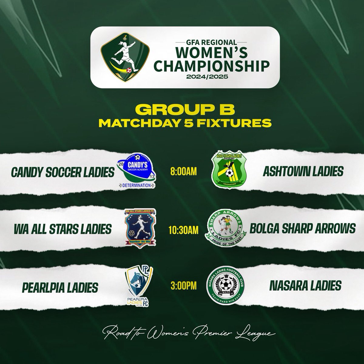 🗣️: Match day four fixtures for Group B…!!!

 #NorthernZone🔥

#RoadToWPL🇬🇭 
#BringBackTheLove 🥰