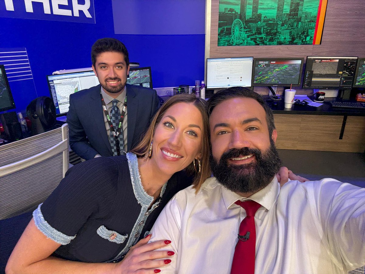 Not very often we share a shift together! Tracking the potential for severe storms today across North Georgia with <a href="/Ella__Dorsey/">Ella Dorsey</a>  and Intern Evan! #GAwx