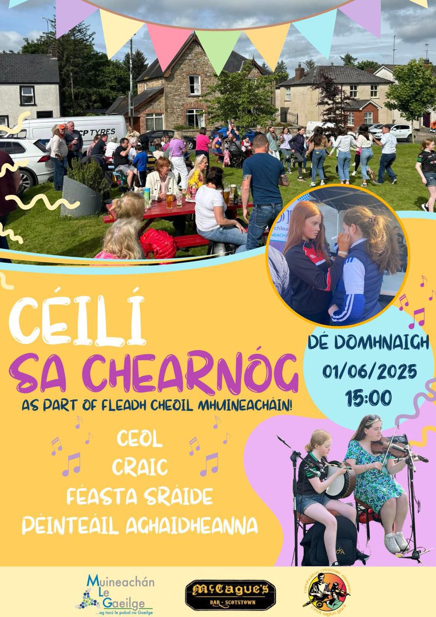 Bígí linn thar an deireadh seachtaine. céilí, ceol agus craic! 💃🎻 #Fleadh