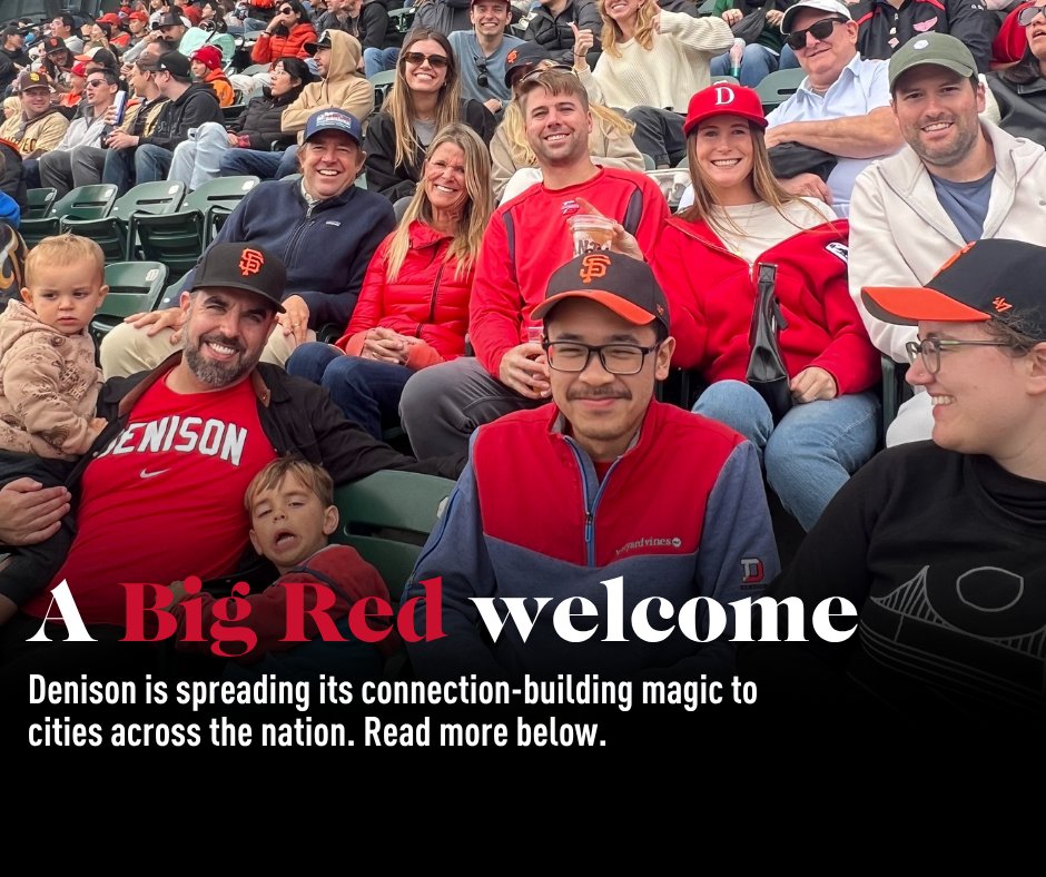 From San Francisco to Cincinnati, Denisonians are building community far beyond the Hill. 🌆🎓

See how regional alumni networks are helping grads stay connected, supported, and inspired, wherever life takes them.

Read the full story in Denison Magazine: hubs.la/Q03pjtTz0