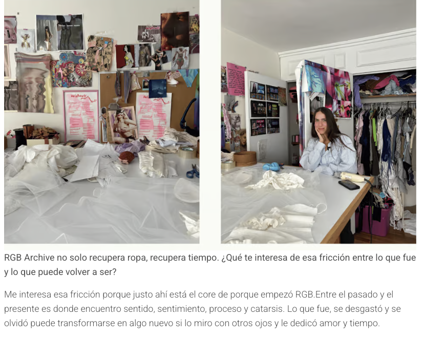 localmx_'s tweet image. #ModaCDMX La diseñadora detrás de RGB Archive habla sobre el archivo como diario visual, el upcycling como acto emocional y su forma de intervenir prendas con historia. Lee la nota completa aquí: tinyurl.com/2dp89pr4