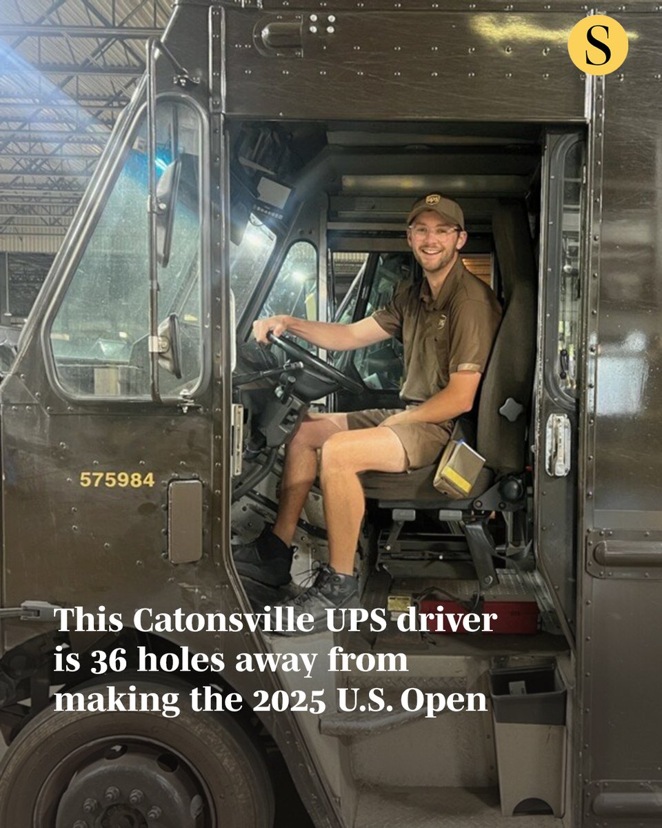 baltimoresun's tweet photo. Nick Barrett, a 31-year-old UPS driver from Catonsville, advanced to the final stage of U.S. Open qualifying with a bogey-free 68 at Northwest Golf Course on May 5. Barrett will play 36 holes at Woodmont Country Club on Monday — in a field that includes two-time Masters champion Bubba Watson — with a chance to earn a spot in the 2025 U.S. Open. Read more: https://t.co/A67tuYC5CK

📸: Courtesy of Nick Barrett