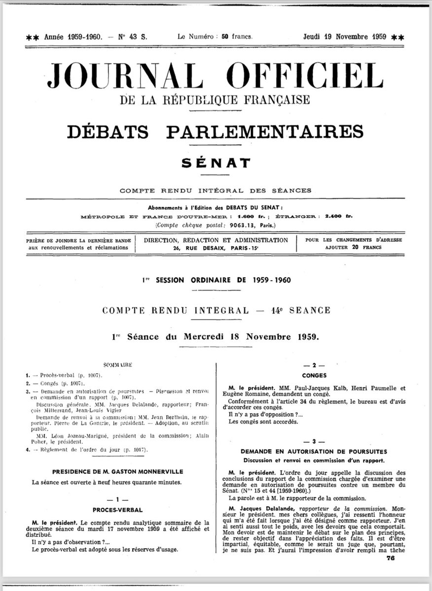 Duc de St Simon (@ducdestsimon) on Twitter photo <a href="/paroles_la/">Paroles de Combattants de la Libération</a> Jean-Louis Vigier, un grand parlementaire RPR.
Extrait, Débats Sénat, 18 novembre 1959 (au sujet de la levée de l’immunité parlementaire de François Mitterrand).
« À plusieurs reprises, la vie m'a donné l'occasion de choisir entre la facilité et le courage, entre l'imprudence et <a href="/paroles_la/">Paroles de Combattants de la Libération</a> Jean-Louis Vigier, un grand parlementaire RPR.
Extrait, Débats Sénat, 18 novembre 1959 (au sujet de la levée de l’immunité parlementaire de François Mitterrand).
« À plusieurs reprises, la vie m'a donné l'occasion de choisir entre la facilité et le courage, entre l'imprudence et