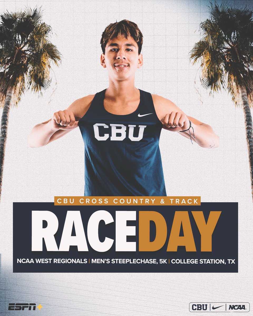 ‼️Friday Go Time‼️

🆚NCAA West Regionals 
⏱️3:40 PM PT
🏃Men’s Steeplechase, 5K
📍College Station, TX
🏟️E.B. Cushing Stadium
🎥ESPN+

#LanceUp⚔️