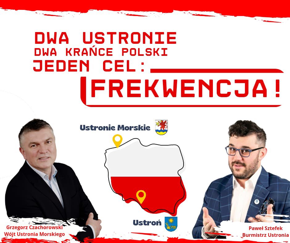 Oscypki vs. Muszelki. Jeśli wygra Ustroń to dostanie koszyk muszelek z nad morza, a jeśli Ustronie Morskie to z Beskidów przebędzie fura oscypków. #Wybory2025 #frekwencja
