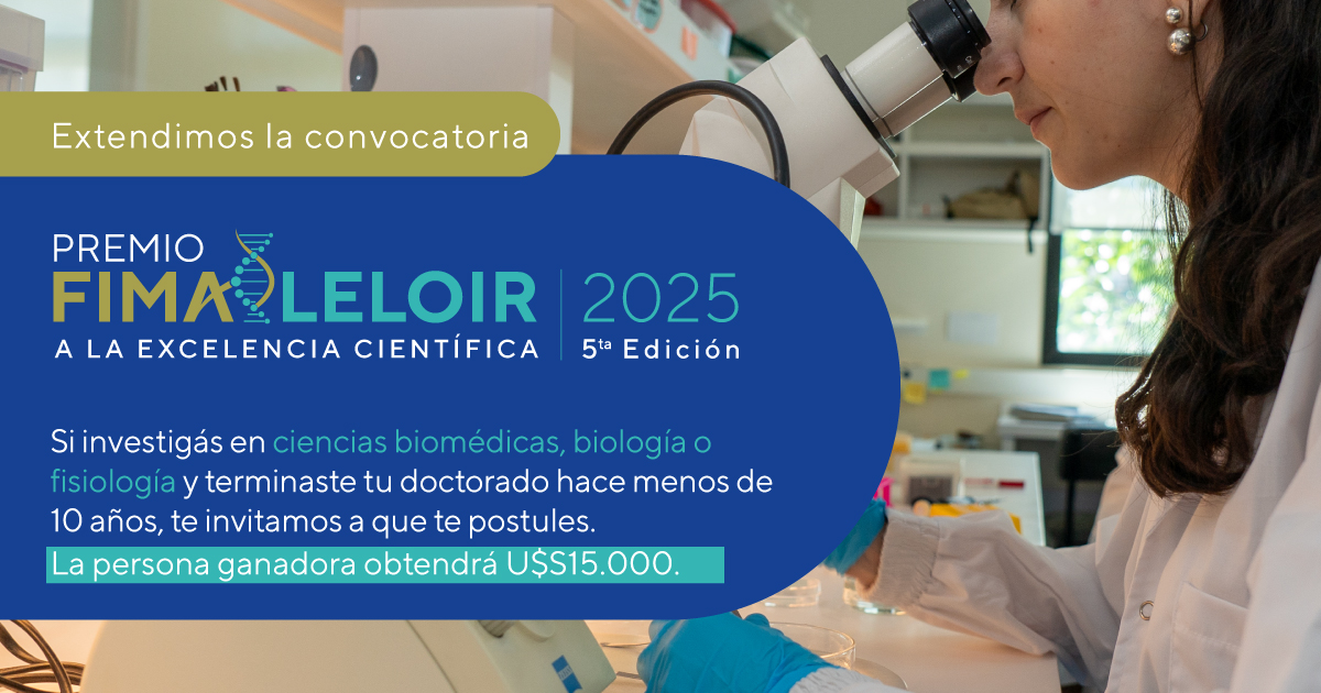 Fundación Leloir (@fundacionleloir) on Twitter photo 📣Premio Fima Leloir 2025: ¡extendimos la fecha de inscripción!
⏳ Ahora tenés tiempo de anotarte hasta el 9 de junio.
🏆 Esta iniciativa busca reconocer la excelencia científica de jóvenes investigadores en Argentina.
🔗 Para más información: premiofima@leloir.org.ar 📣Premio Fima Leloir 2025: ¡extendimos la fecha de inscripción!
⏳ Ahora tenés tiempo de anotarte hasta el 9 de junio.
🏆 Esta iniciativa busca reconocer la excelencia científica de jóvenes investigadores en Argentina.
🔗 Para más información: premiofima@leloir.org.ar
