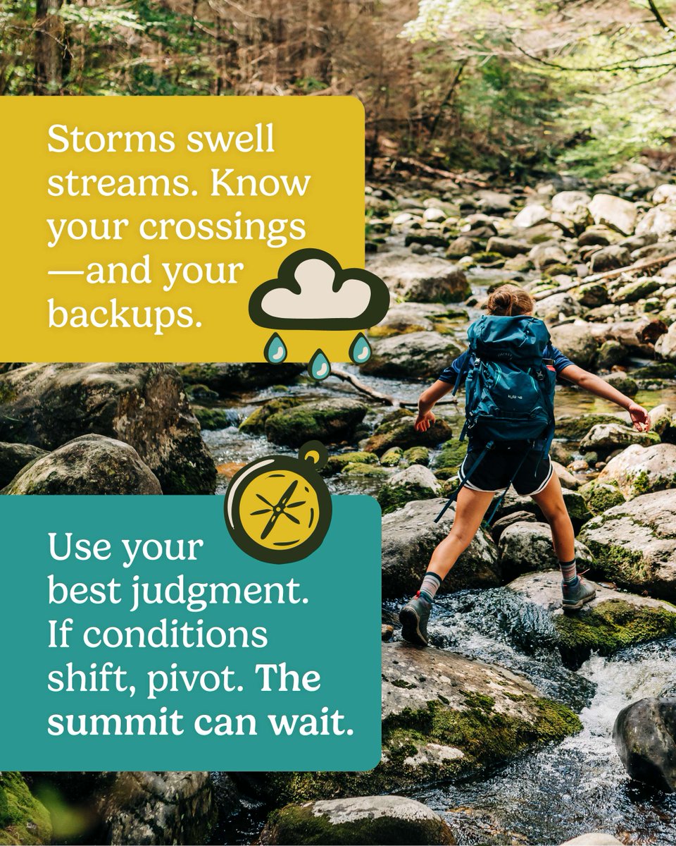 Before you head for that summit, check the skies. 🌦️⛰️
Pack smart, plan ahead, and be ready to pivot if the forecast takes a turn: outdoors.org/weather-trail-…