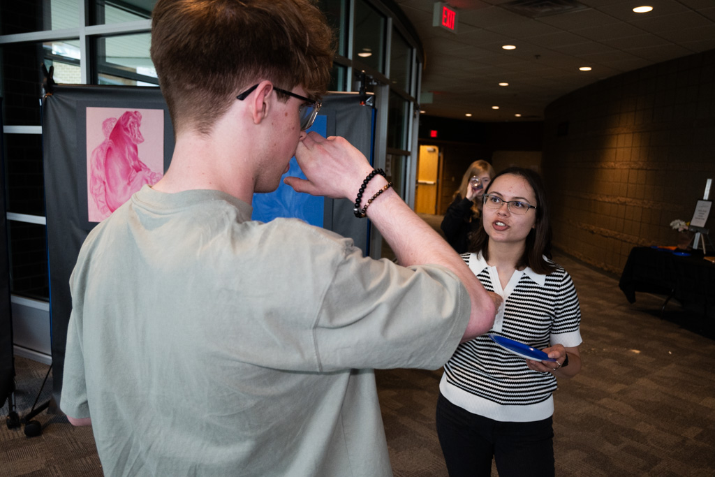 Sheyenne High School's upper-level art classes held the first Upper-Level Exhibition. The exhibition featured work from Drawing III, Painting III, Ceramics III, and Independent study courses. Learners spent the entire semester developing a body of work to showcase!