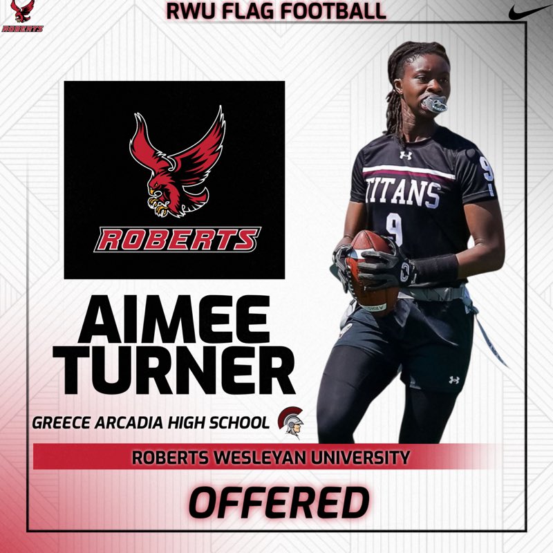 Greece Arcadia Athletics (@gcsdatathletics) on Twitter photo Thank you to <a href="/RedhawksRoberts/">Roberts Wesleyan Redhawks</a> for offering Senior Aimee Turner an Athletic Scholarship to play Flag Football.
<a href="/CoachLapinski/">Matt Lapinski</a> <a href="/Wawrzyniak_C/">Christina Wawrzyniak</a> Thank you to <a href="/RedhawksRoberts/">Roberts Wesleyan Redhawks</a> for offering Senior Aimee Turner an Athletic Scholarship to play Flag Football.
<a href="/CoachLapinski/">Matt Lapinski</a> <a href="/Wawrzyniak_C/">Christina Wawrzyniak</a>